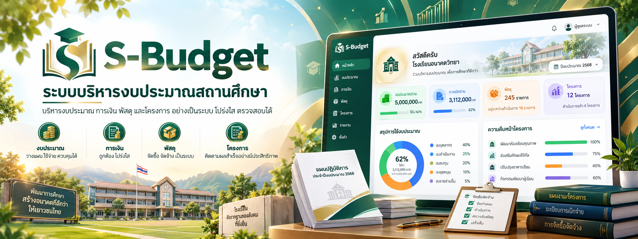 S-Budget ระบบบริหารงบประมาณสถานศึกษา