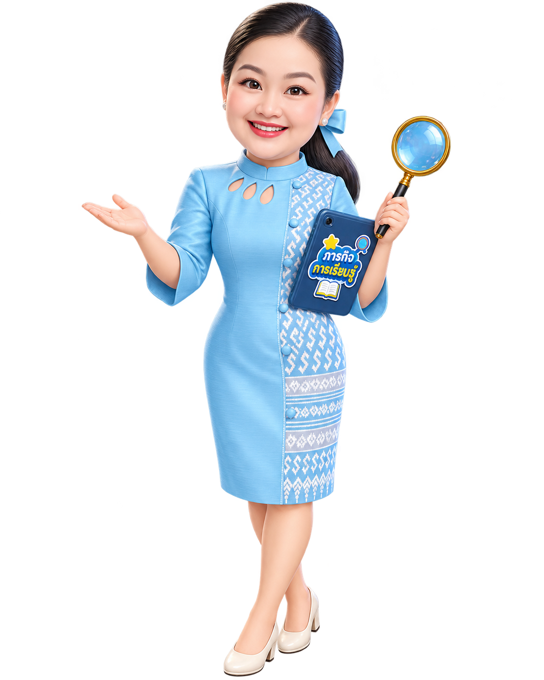 คุณครูพรปวีณ์ ผู้แนะนำเกมนักสืบประโยค